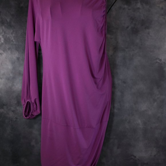 bcbg max azria purple one shoulder dress XXS - Picture 3 of 6